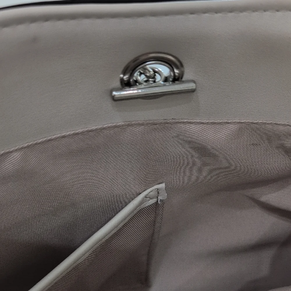 Nine West Cream Quilted Tote